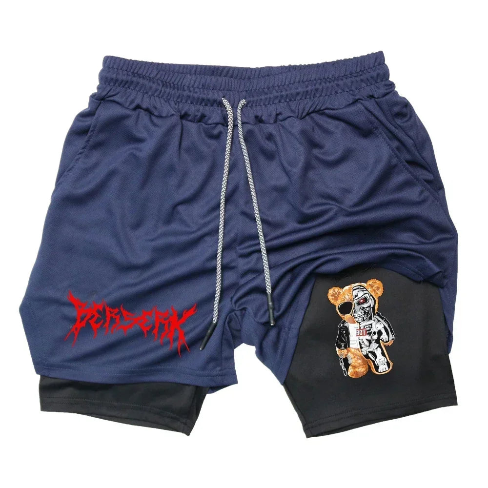 2025 Basketball Shorts Shorts Running Anime Men's Gym Sports Quick-drying Training Exercise Fitness Jogging Mobile Phone Pants