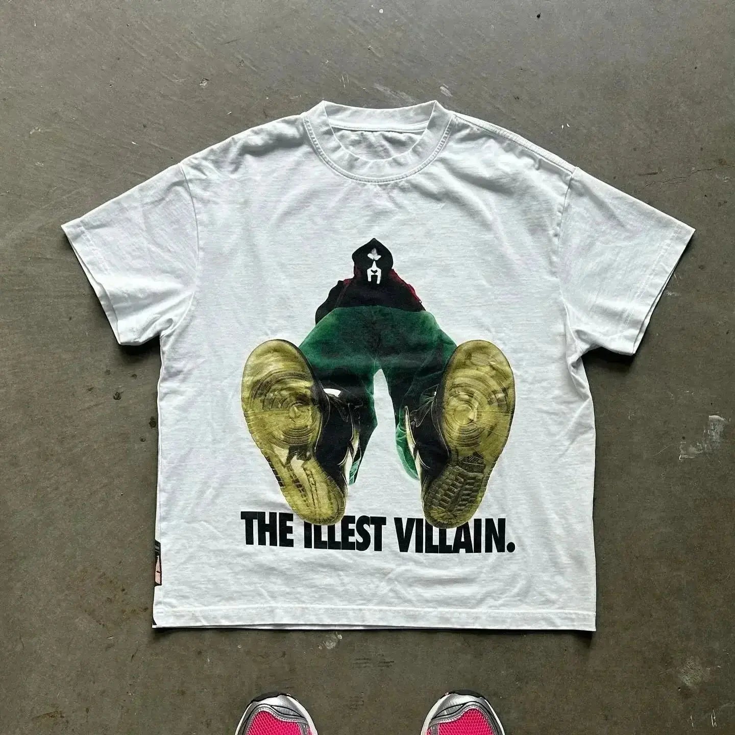 American Hip-hop Character Pattern Printed T-shirt Casual Fashion Oversized T-shirt