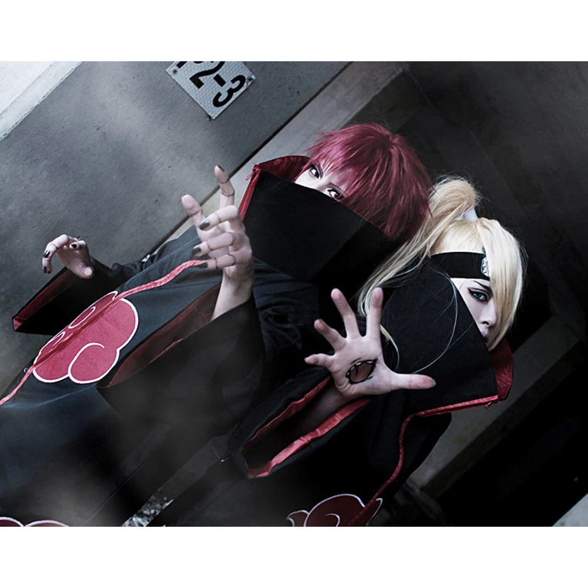 Akatsuki Uchiha Itachi Cloak for Kids Adult Long Black Robe Capes Halloween Carnival Cosplay Costume with Accessories
