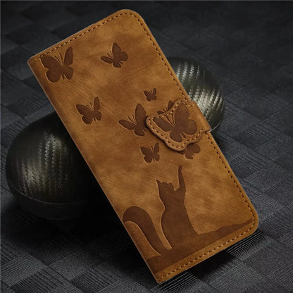 3D Cat Flip Wallet Case for Samsung