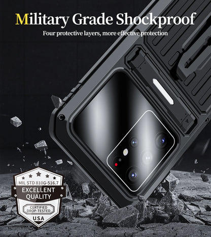 Shockproof Case for Samsung  Dirt Proof Water Resistant Cover with Bracket Stand