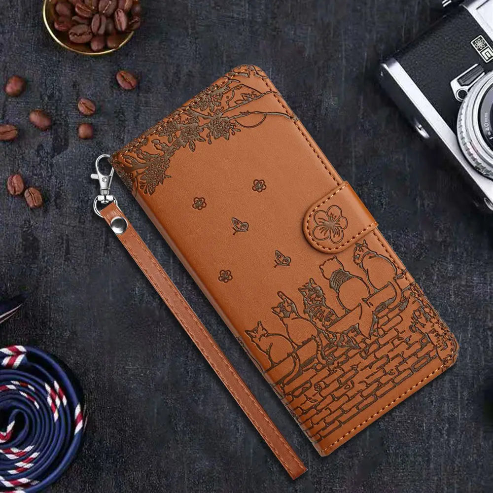 Leather Wallet Case for Samsung