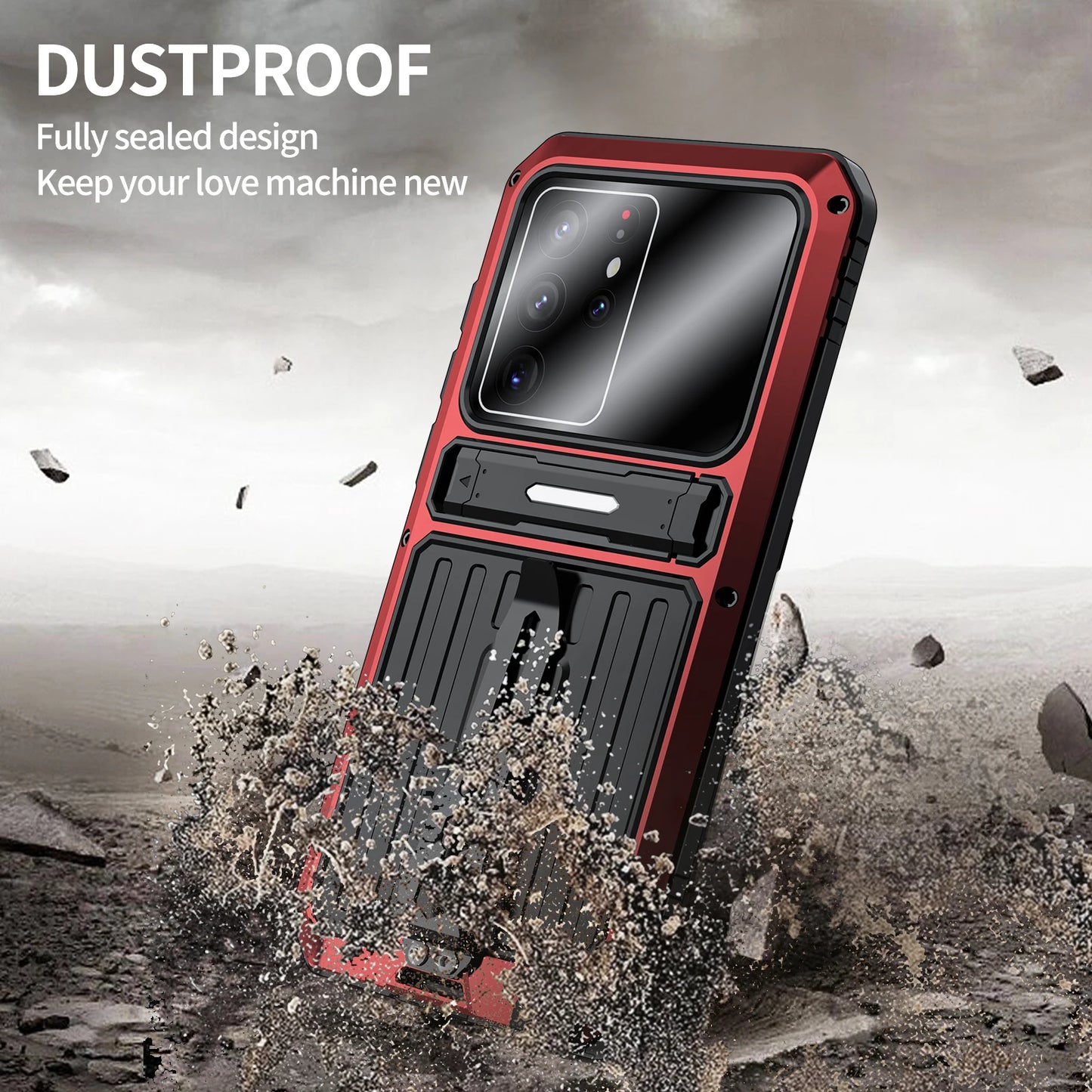 Shockproof Case for Samsung  Dirt Proof Water Resistant Cover with Bracket Stand