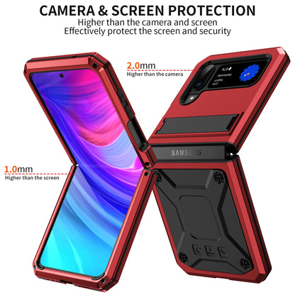 Shockproof Case for Samsung Dirt Proof Metal Armor Cover with Bracket Stand