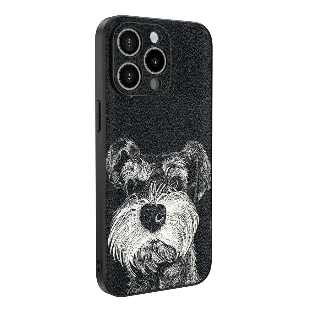 Black Cat Dog Lion Pattern with Camera Paint case for IPhone