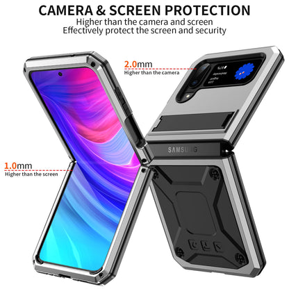 Shockproof Case for Samsung Dirt Proof Metal Armor Cover with Bracket Stand