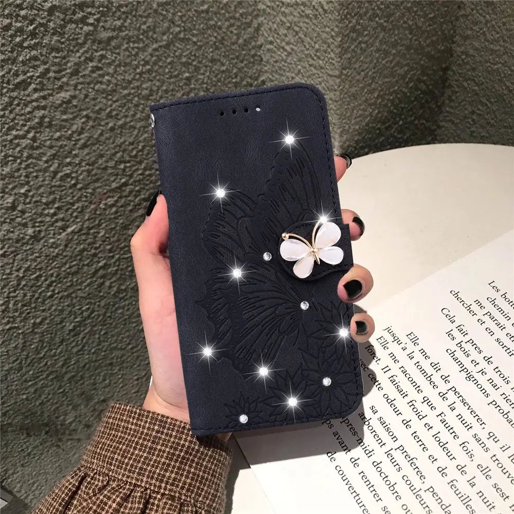 Glitter Wallet Flip Case for Samsung