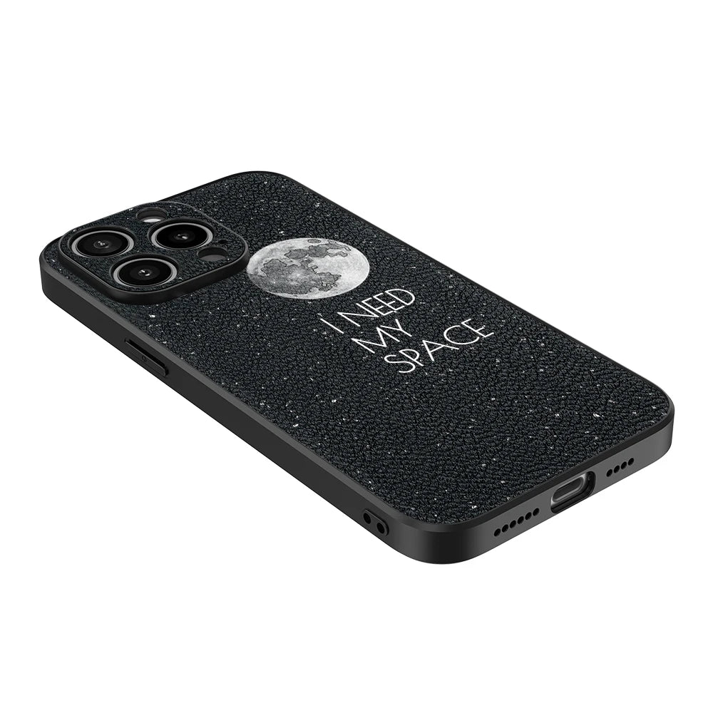 Moon Earth Space Pattern with Camera Paint Case for iPhone