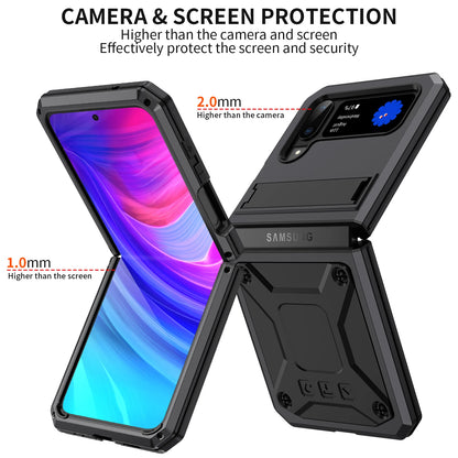 Shockproof Case for Samsung Dirt Proof Metal Armor Cover with Bracket Stand