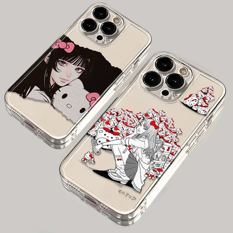 Anime Tomie Kawakamis Hello Kittys Phone Case For iPhone