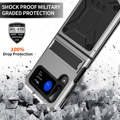 Shockproof Case for Samsung Dirt Proof Metal Armor Cover with Bracket Stand