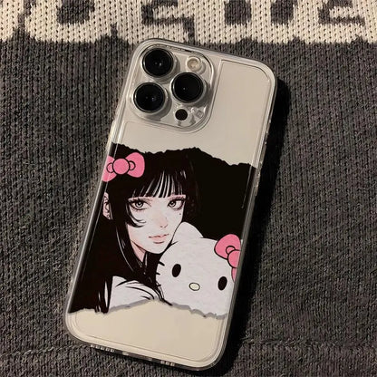 Anime Tomie Kawakamis Hello Kittys Phone Case For iPhone