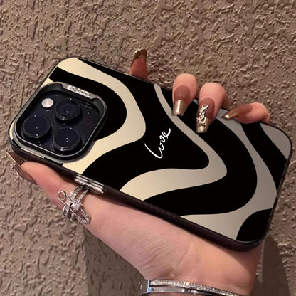 Color Case For iPhone, IMD Shockproof Luxury Stripe Fundas